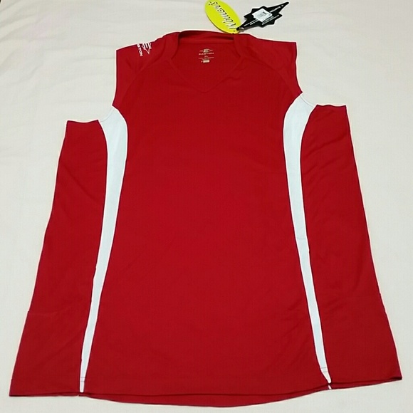 Easton Tops - NWT. Women's  red/white athletic top. XL.